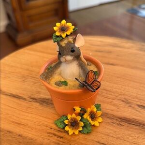 Fitz and Floyd Charming Tails.   Flower Pot Surprise